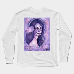 Day of the dead Chantilly Rose By Renee Lavoie Long Sleeve T-Shirt